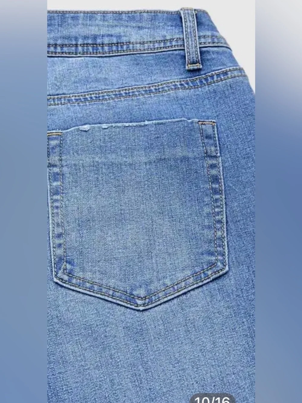 Flamingals Wash Mid Rise Straight Leg Jeans